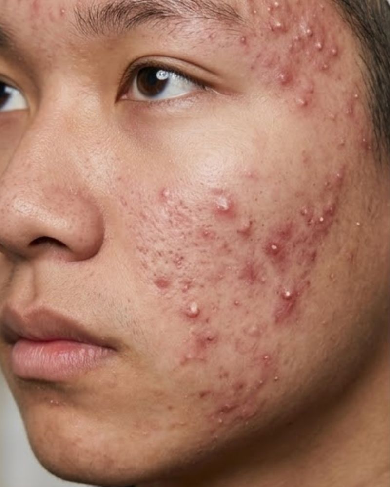 Before Hành trình cải thiện da mụn